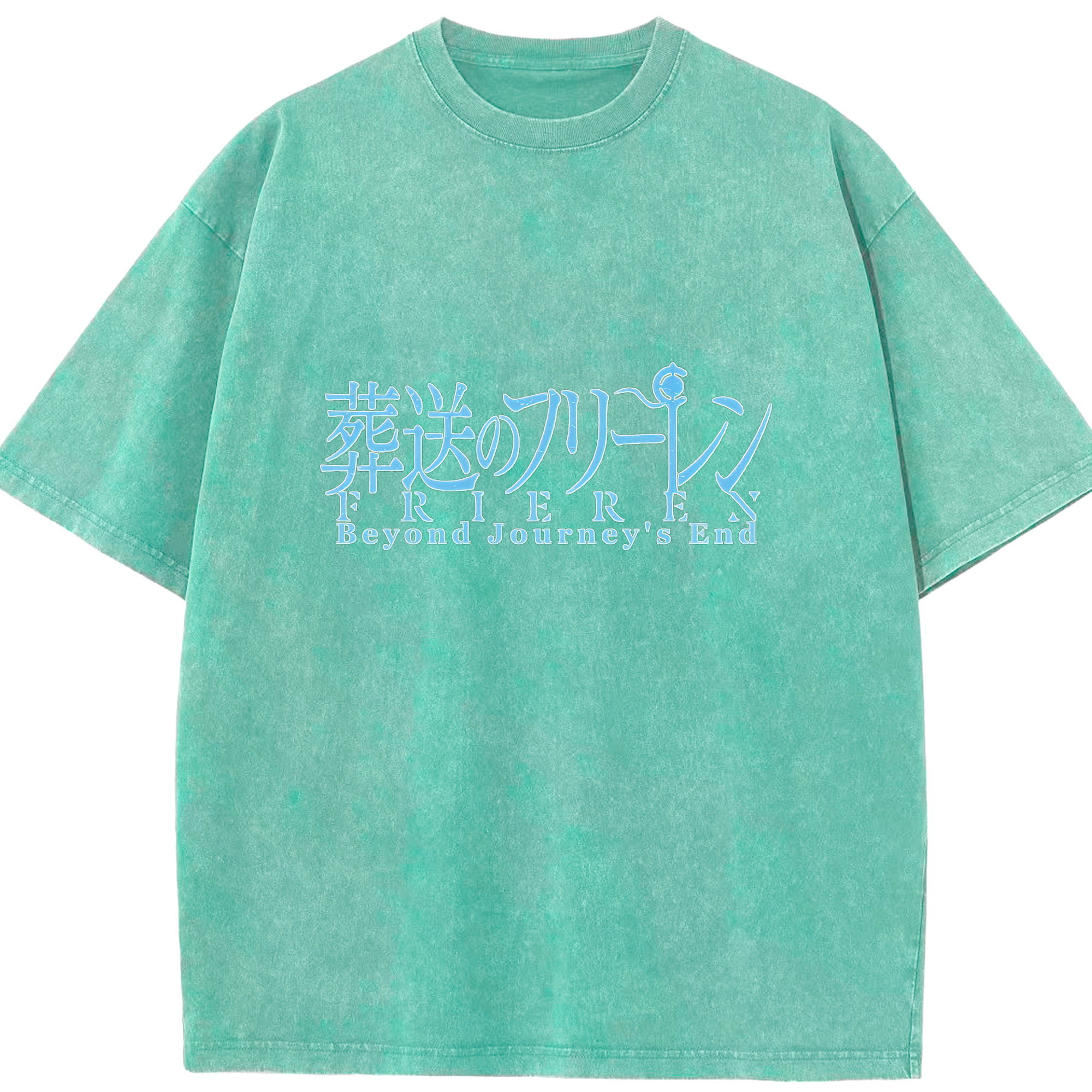 （画像用） 葬送のフリーレン Frieren 綿100% ヴィンテージ風 半袖Tシャツ（フロントプリント）